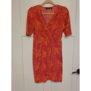 Apt. 9 Pink/Peach Short Sleeved Wrap Dress Size PM